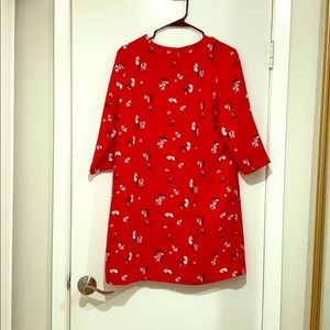 Banana Republic Red Floral Dress